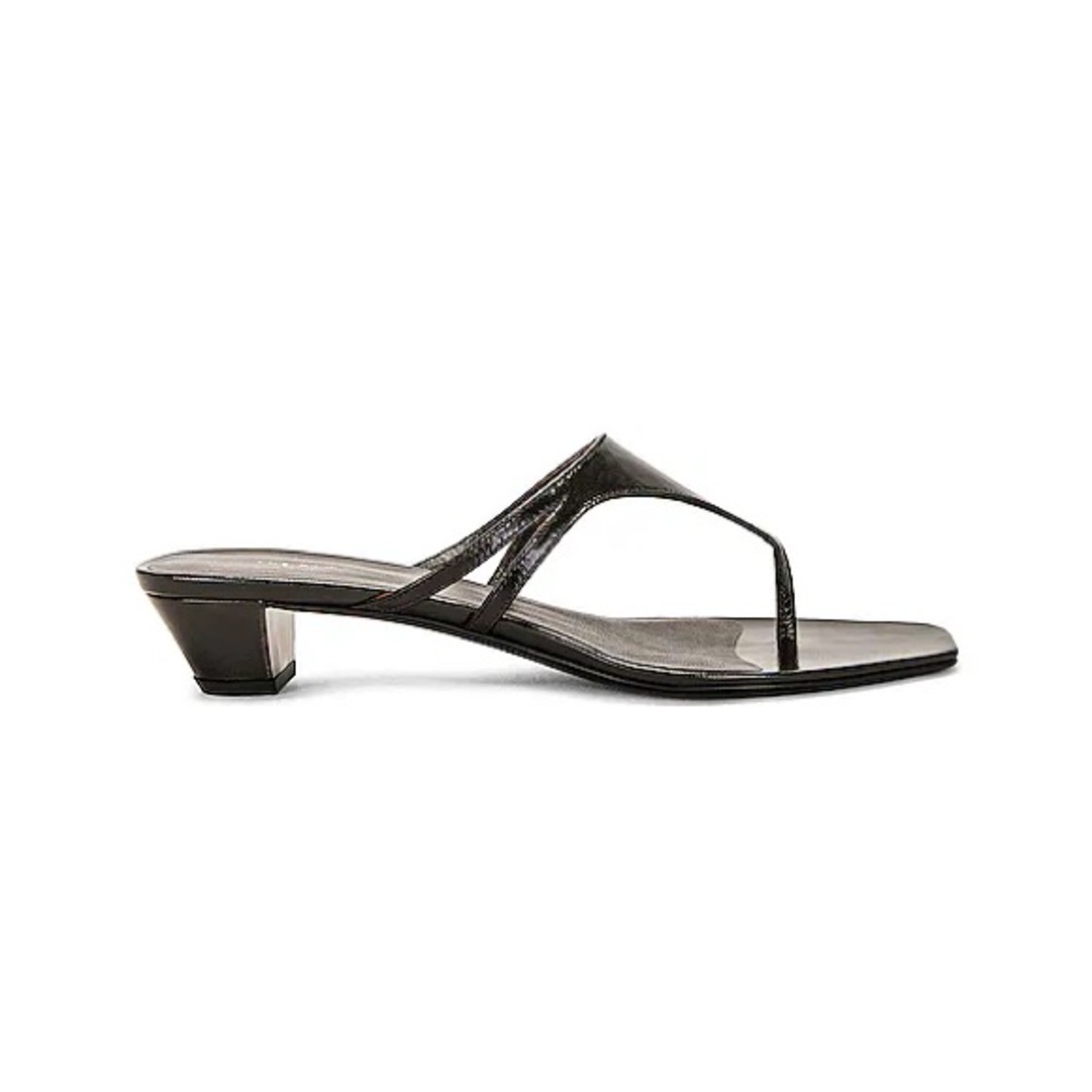 The Row Graphic Thong Sandal in Chocolate